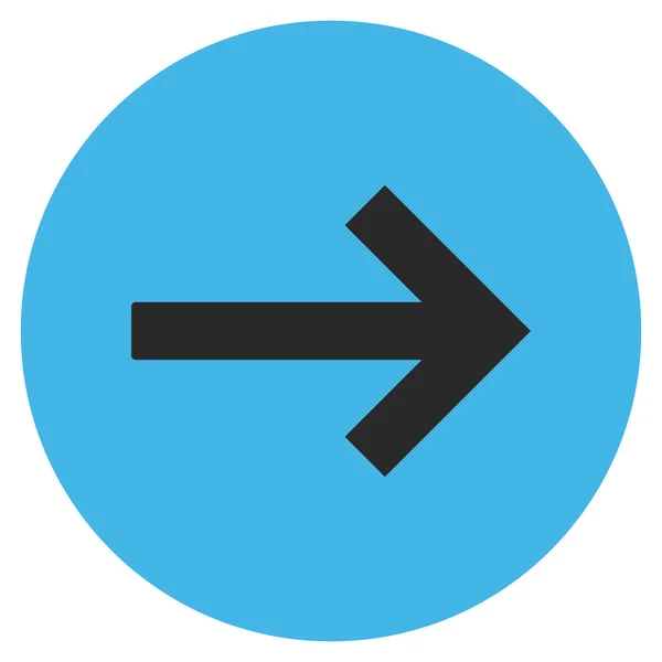 Right Arrow Flat Round Vector Icon — Stock Vector