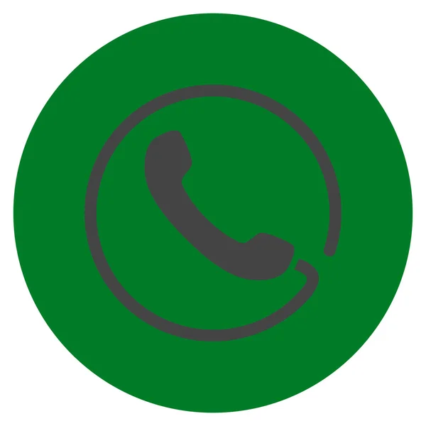Phone Flat Round Vector Icon — Stock Vector
