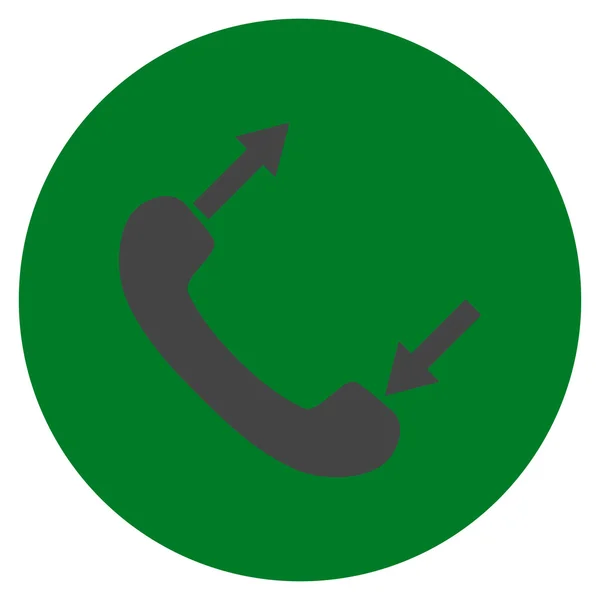 Telefonieren flache runde Vektor-Symbol — Stockvektor