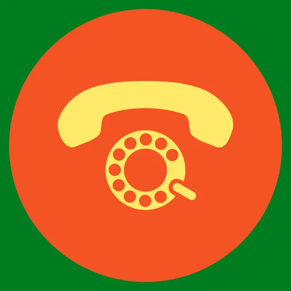 Pulse Dialing Flat Round Vector Icon — Stock Vector