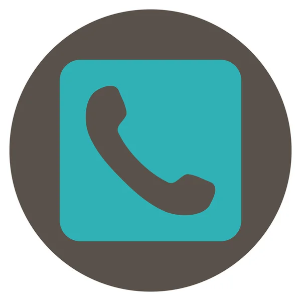Telefone Flat Round Vector Icon —  Vetores de Stock