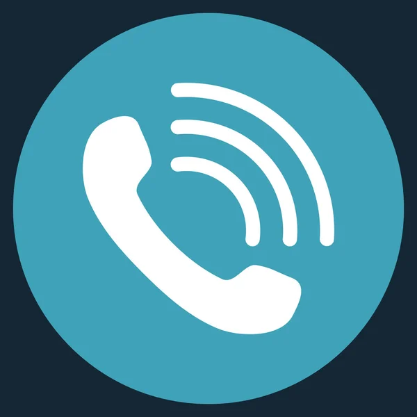 Chamada telefónica Flat Round Vector Icon — Vetor de Stock