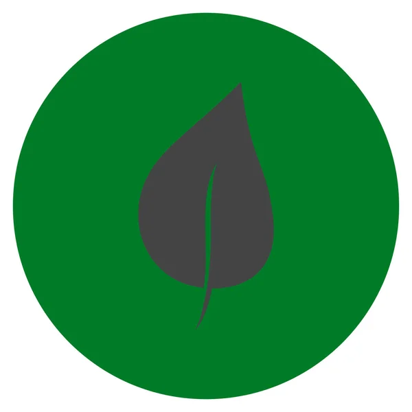 Hoja de la planta plana redonda Vector icono — Archivo Imágenes Vectoriales