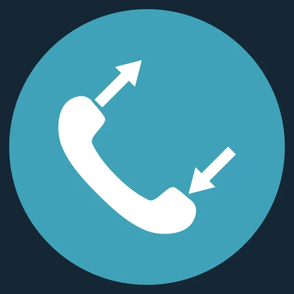 Telefone falando plana rodada vetor ícone —  Vetores de Stock