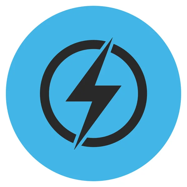 Elektriciteit platte ronde Vector Icon — Stockvector