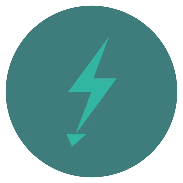 Elektrische Strike platte ronde Vector Icon — Stockvector