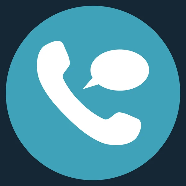 Telefone Mensagem Flat Round Vector Icon — Vetor de Stock