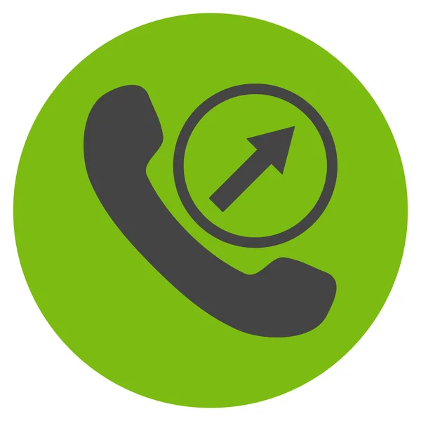 Outgoing Call Flat Round Vector Icon — Stock Vector