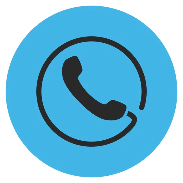 Phone Flat Round Vector Icon — Stock Vector