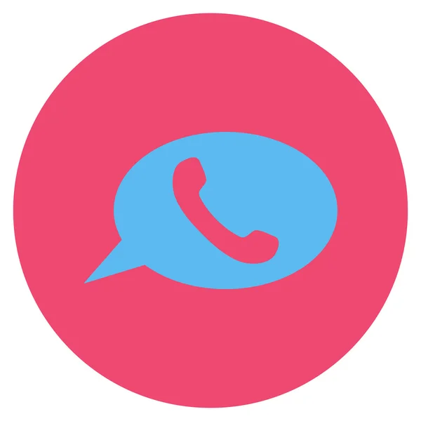 Phone Message Flat Round Vector Icon — Stock Vector