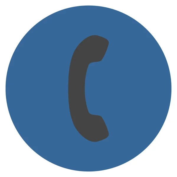 Receptor de telefone Flat Round Vector Icon — Vetor de Stock