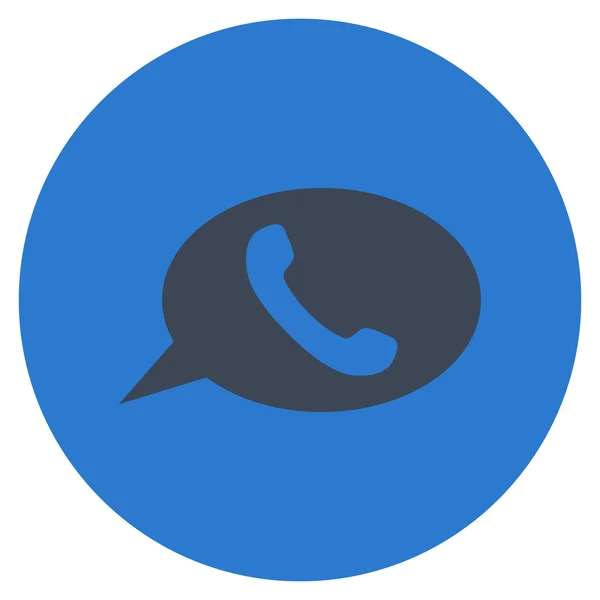 Телефонное сообщение Плоская круглая векторная икона — стоковый вектор