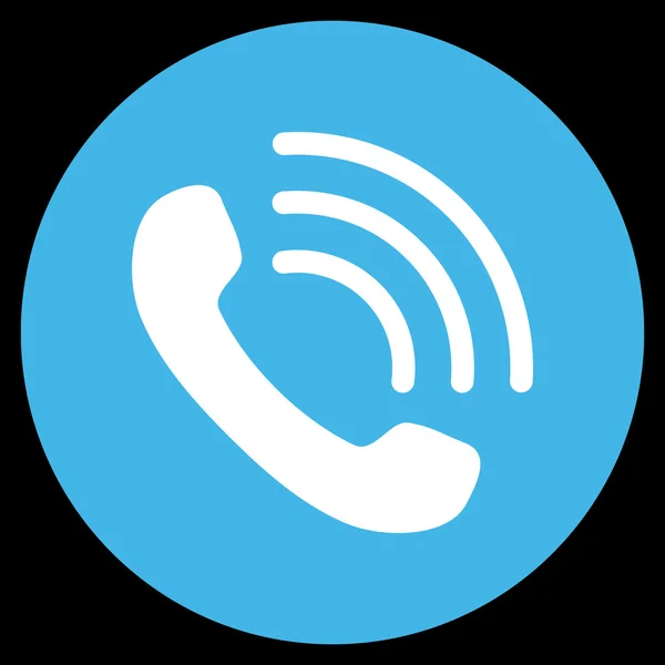 Icono de vector redondo plano de llamada telefónica — Vector de stock