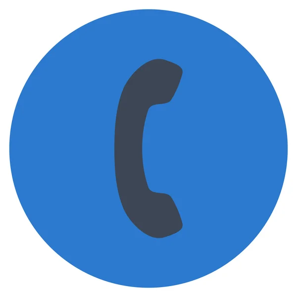 Telefoon ontvanger platte ronde Vector Icon — Stockvector