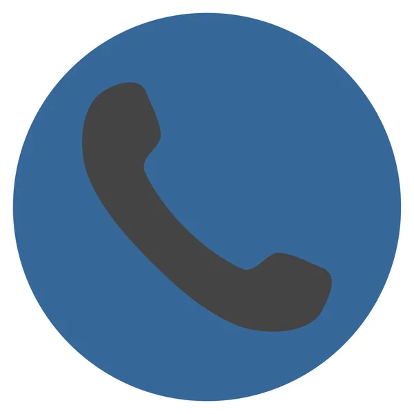 Receptor de telefone Flat Round Vector Icon — Vetor de Stock