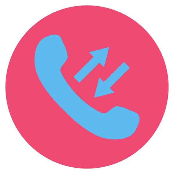 Telefon rozmowa płaskie okrągłe ikona wektor — Wektor stockowy