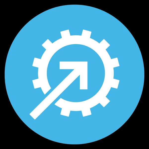 Integração Cog Flat Round Vector Icon — Vetor de Stock