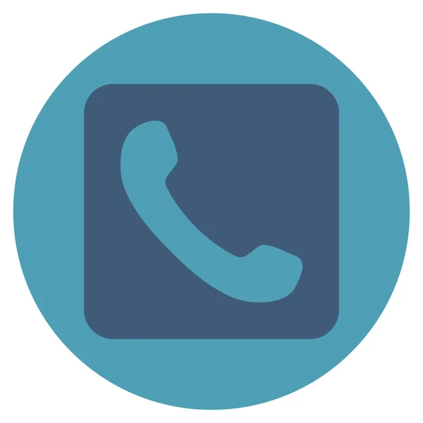 Telefone Flat Round Vector Icon —  Vetores de Stock