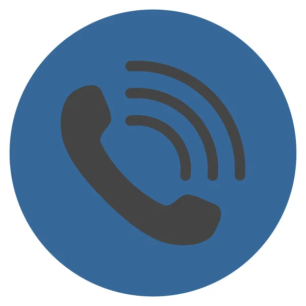 Icono de vector redondo plano de llamada telefónica — Archivo Imágenes Vectoriales