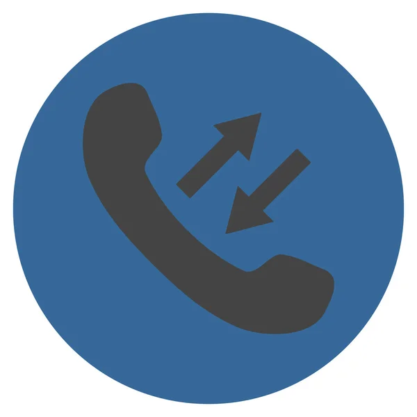 Teléfono hablando plana redonda Vector icono — Archivo Imágenes Vectoriales