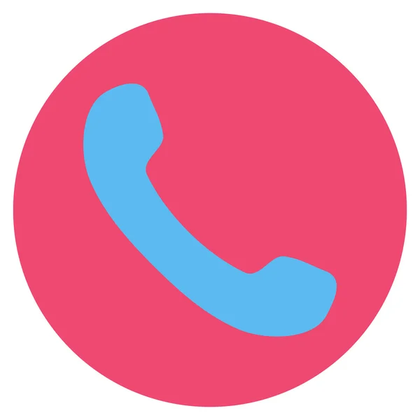 Telefon-Empfänger flache runde Vektor-Symbol — Stockvektor