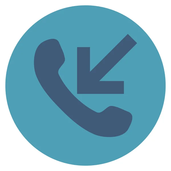 Icono de Vector Redondo plano de llamada entrante — Archivo Imágenes Vectoriales