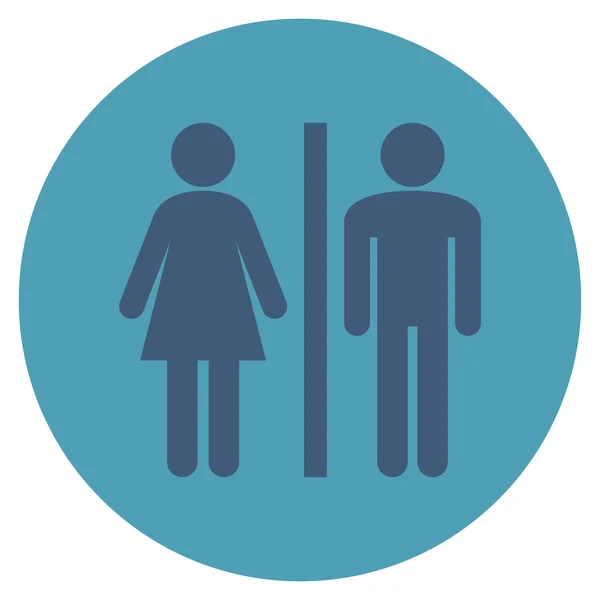 WC Personas Piso Ronda Vector Icono — Archivo Imágenes Vectoriales