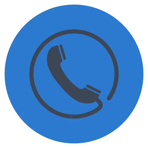 Telefon lakás kerek Vector Icon — Stock Vector