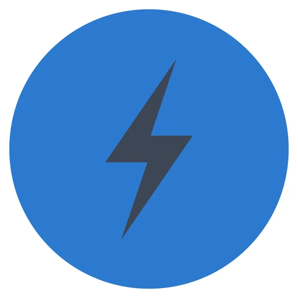 Electricidad plana redonda Vector icono — Vector de stock