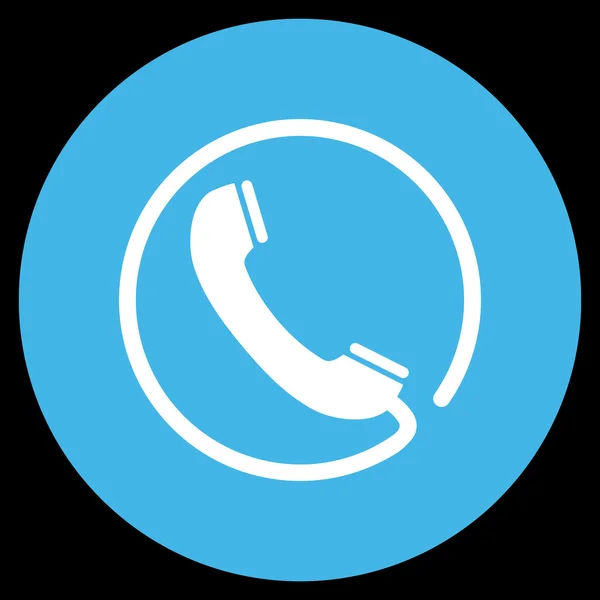 Telefon flache runde Vektor-Symbol — Stockvektor