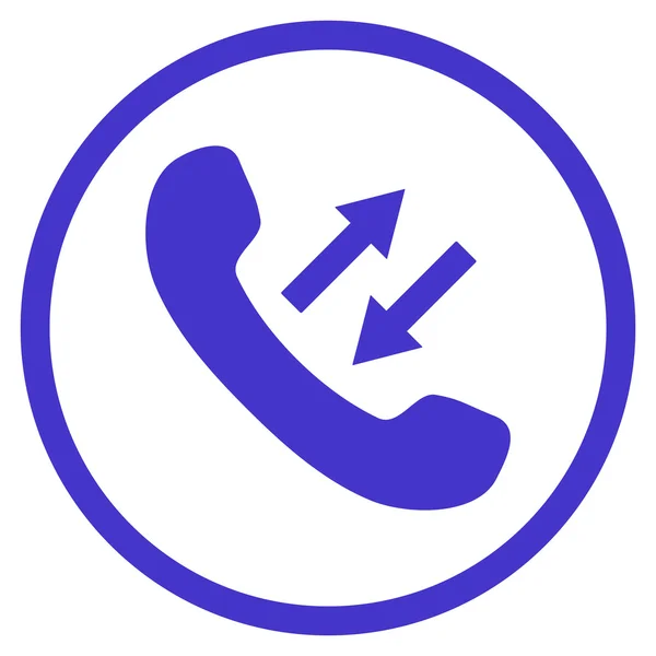Teléfono Hablar Vector plano redondeado icono — Archivo Imágenes Vectoriales