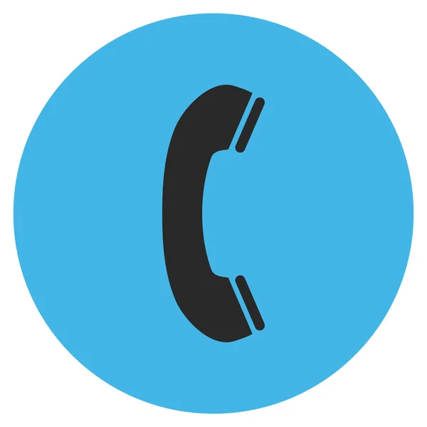 Receptor de telefone Flat Round Vector Icon — Vetor de Stock