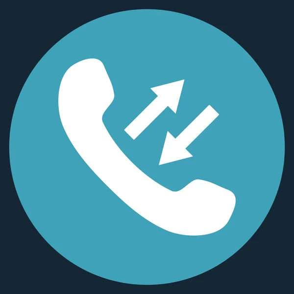 Telefone falando plana rodada vetor ícone — Vetor de Stock