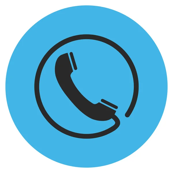 Telefoon Flat ronde Vector Icon — Stockvector