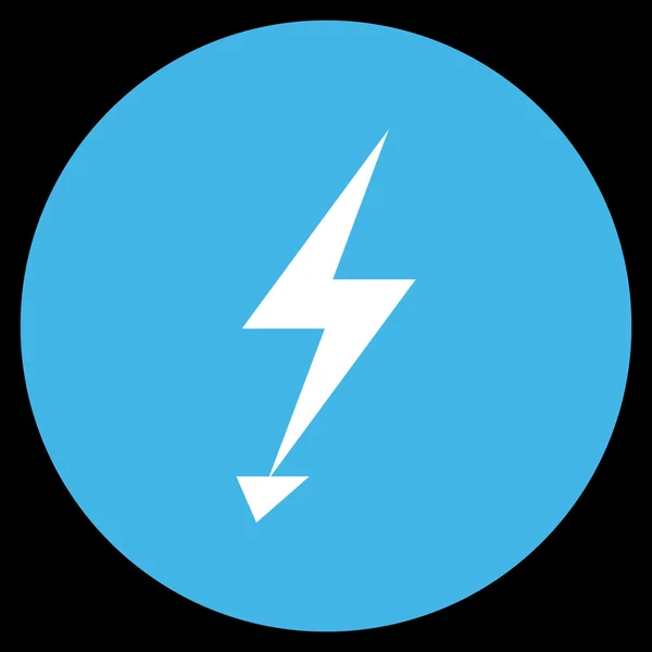 Elektryczne Strike płaskie okrągłe ikona wektor — Wektor stockowy