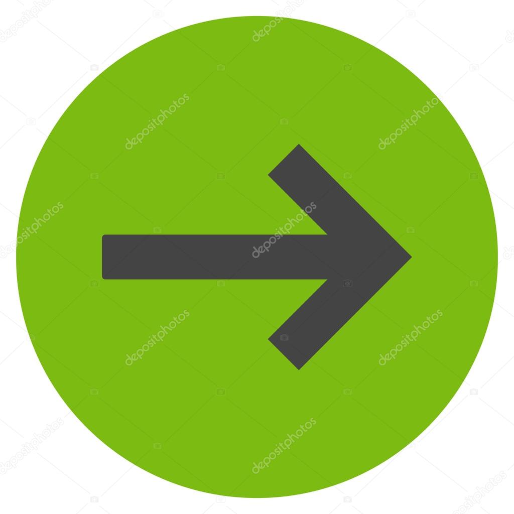 Right Arrow Flat Round Vector Icon