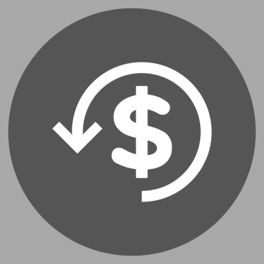 Düz yuvarlak vektör simge iade