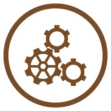 Mekanizması düz vektör yuvarlak simge