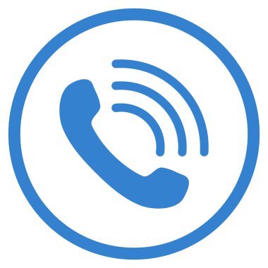Telefon görüşmesi düz vektör yuvarlak simge