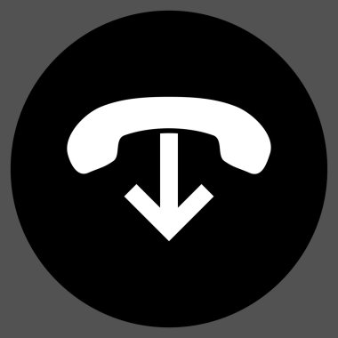 Vektör simge yuvarlak düz telefon asmak