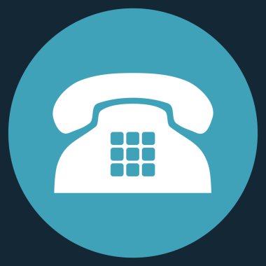 Sesi telefon vektör simge düz yuvarlak