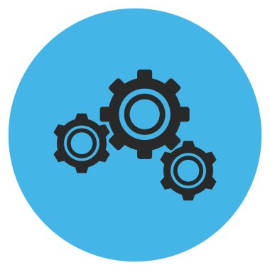 Vites düz yuvarlak vektör simgesi