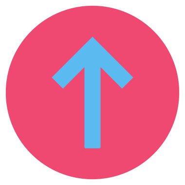 Vektör simge yuvarlak düz yukarı ok