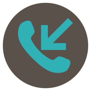 Vektör simge yuvarlak düz gelen arama