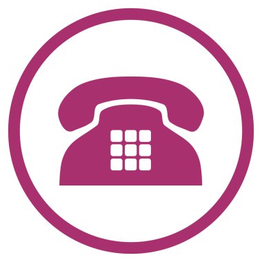 Ton Telefon Düz Vektör Yuvarlak Simge