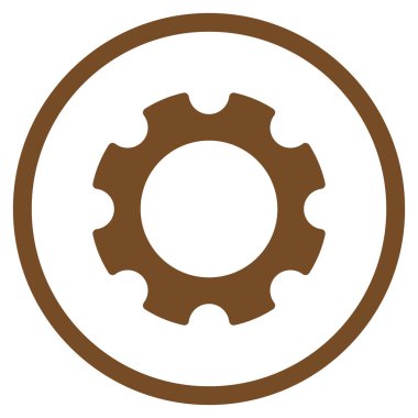 Vites düz vektör yuvarlak simge