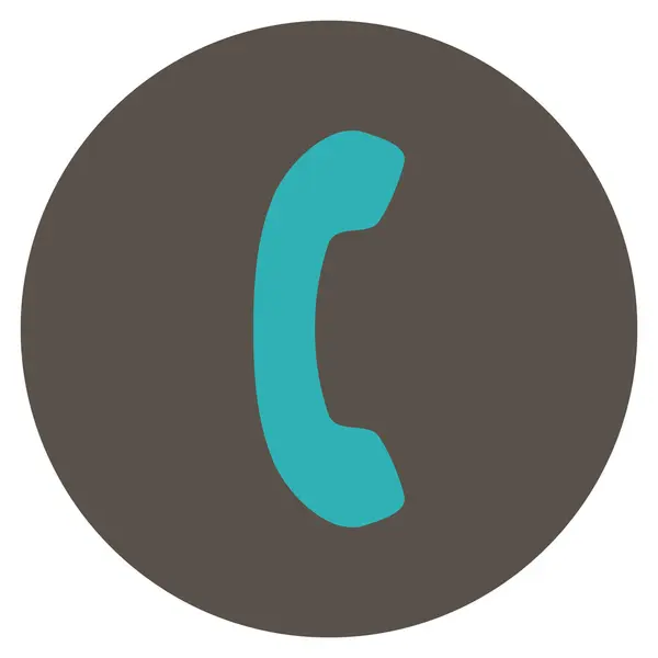 Receptor de telefone Flat Round Vector Icon — Vetor de Stock