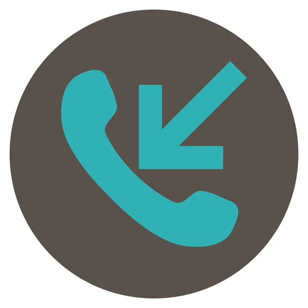 Incoming Call Flat Round Vector Icon — Stock Vector