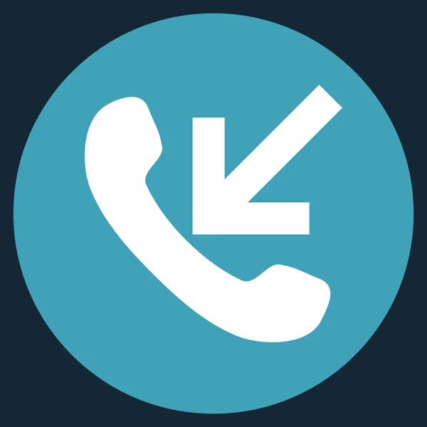Incoming Call Flat Round Vector Icon — Stock Vector
