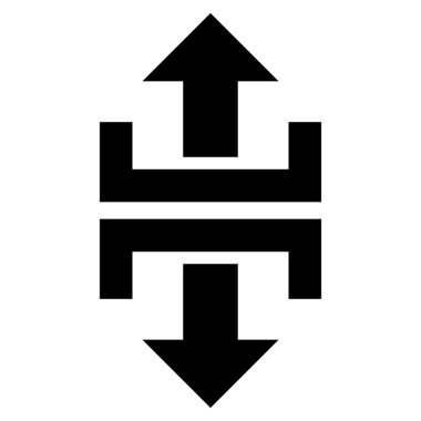 Düşey yönde düz vektör simge bölmek